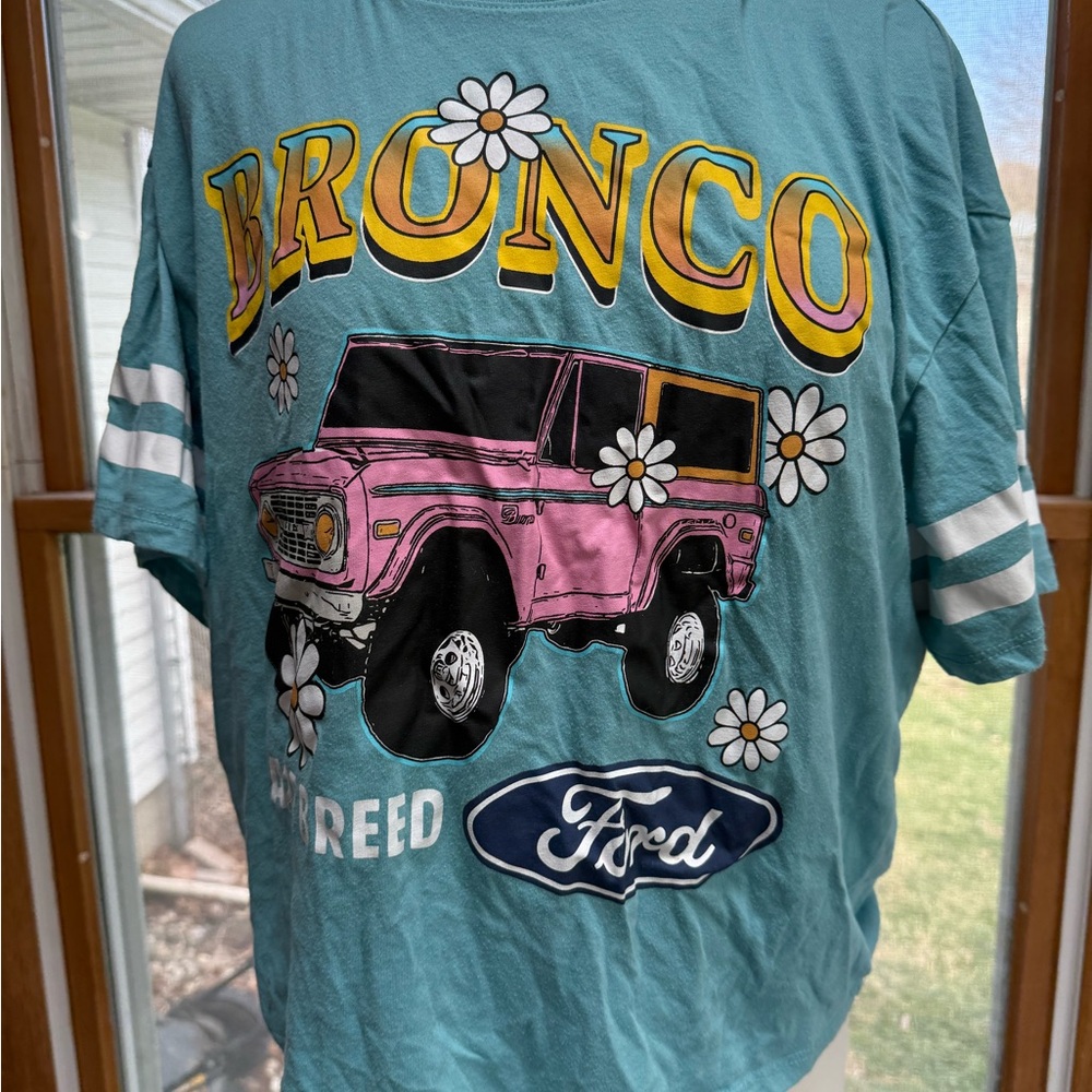 Ford Bronco Teal and Pink Graphic Shirt